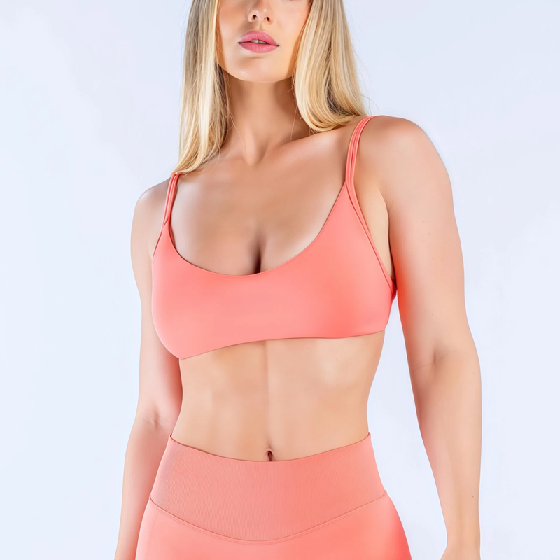 Pilates Yoga Exercises - HISTELLO Impact Scoop Neck BH Dames