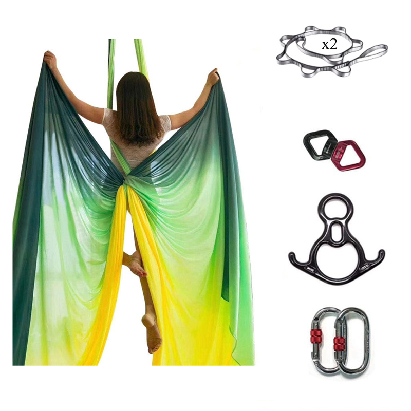 Aerial Silk Hammock - Gradient Aerial Yoga Hangmat Duurzaam 9