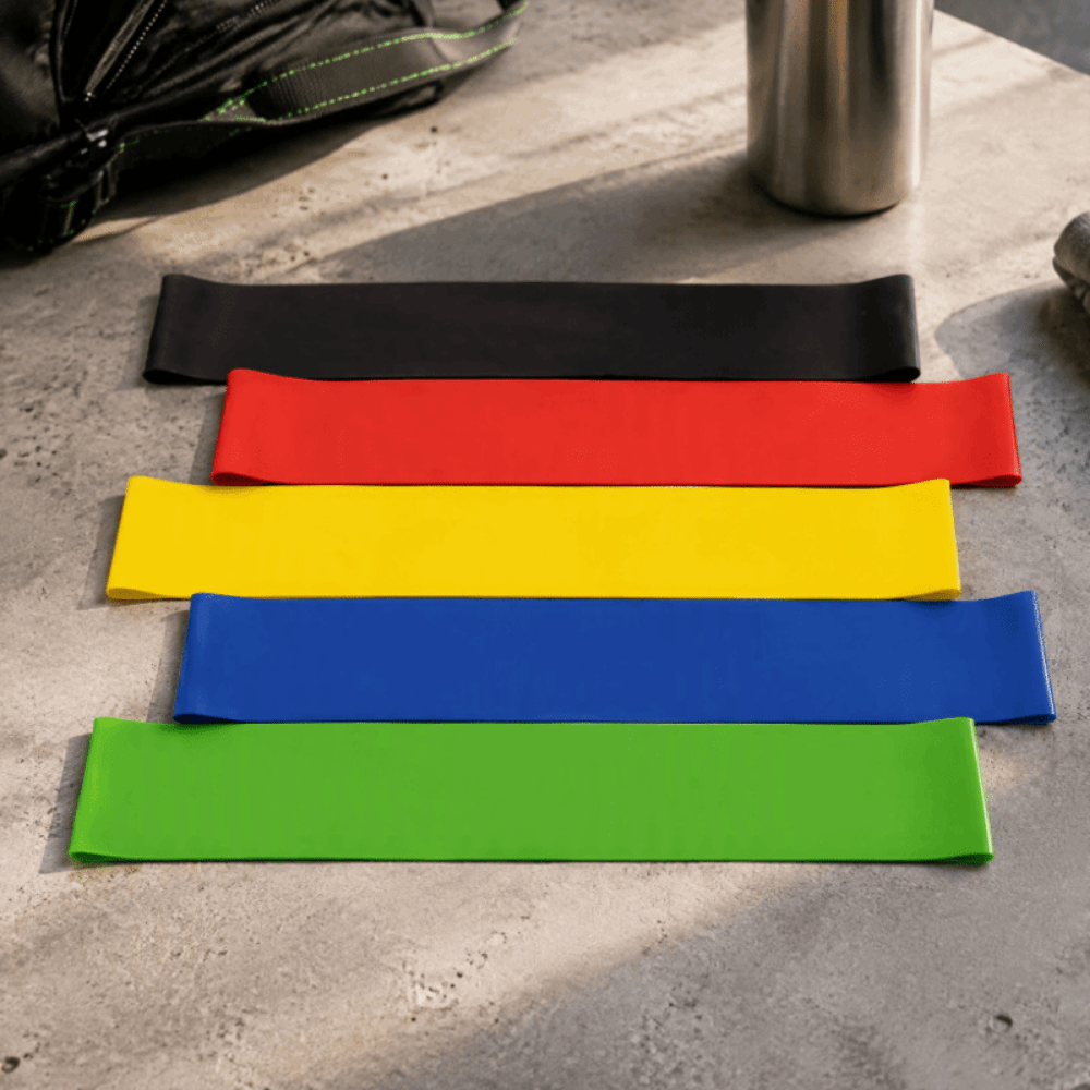 Pilates X Yoga - 5 stuks 30 x 5cm weerstandsbanden,