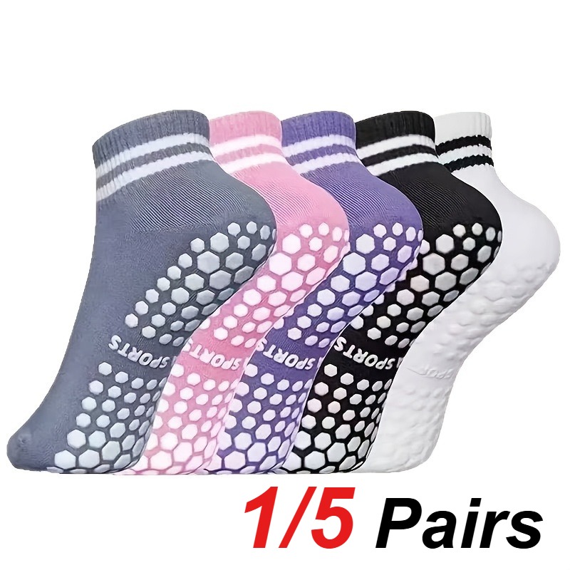 Pilates Yoga Fitness - 1/5 paar siliconen antislip pilates yogasokken