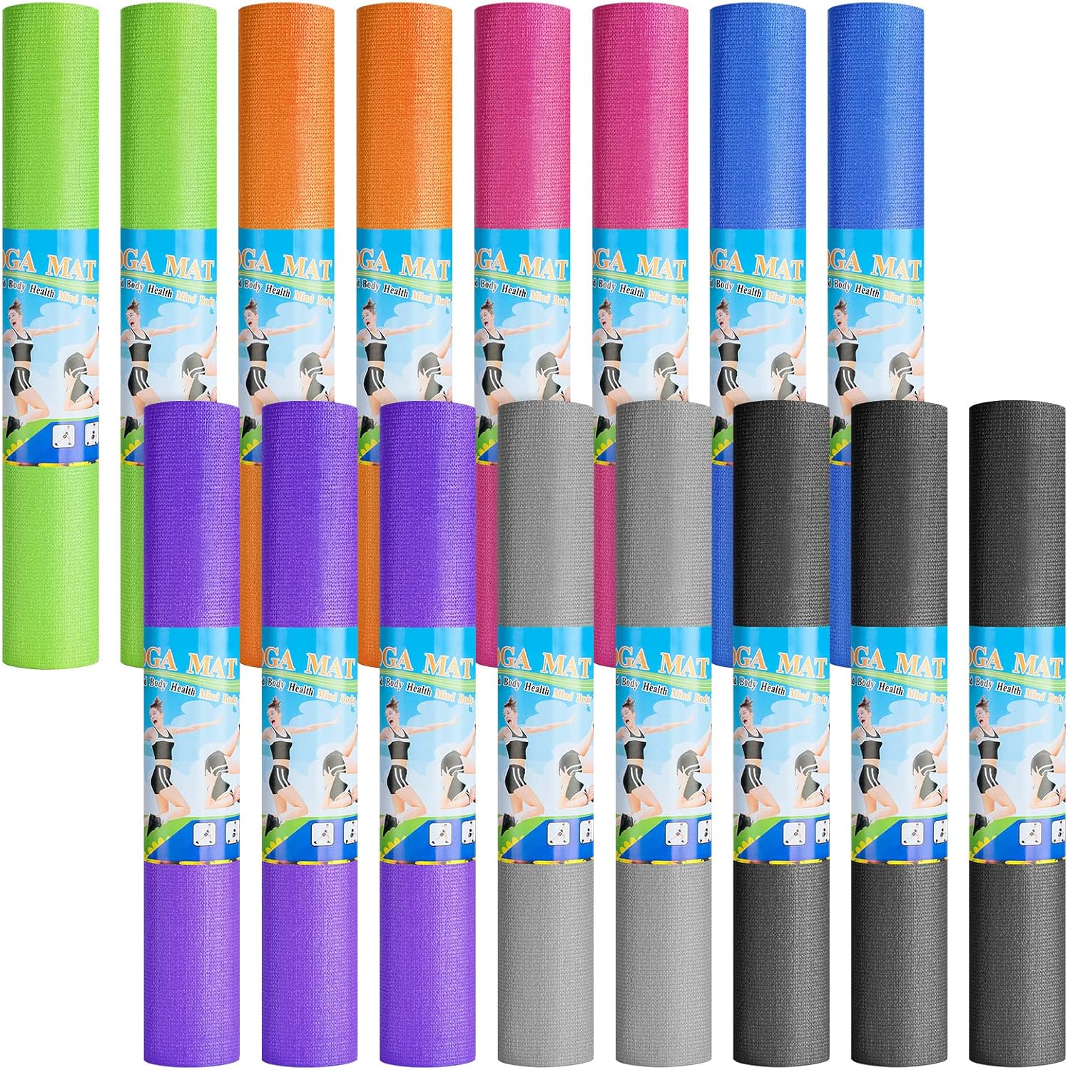 Pilates Yoga Class - 3 mm Dunne Yogamatten Lichtgewicht PVC