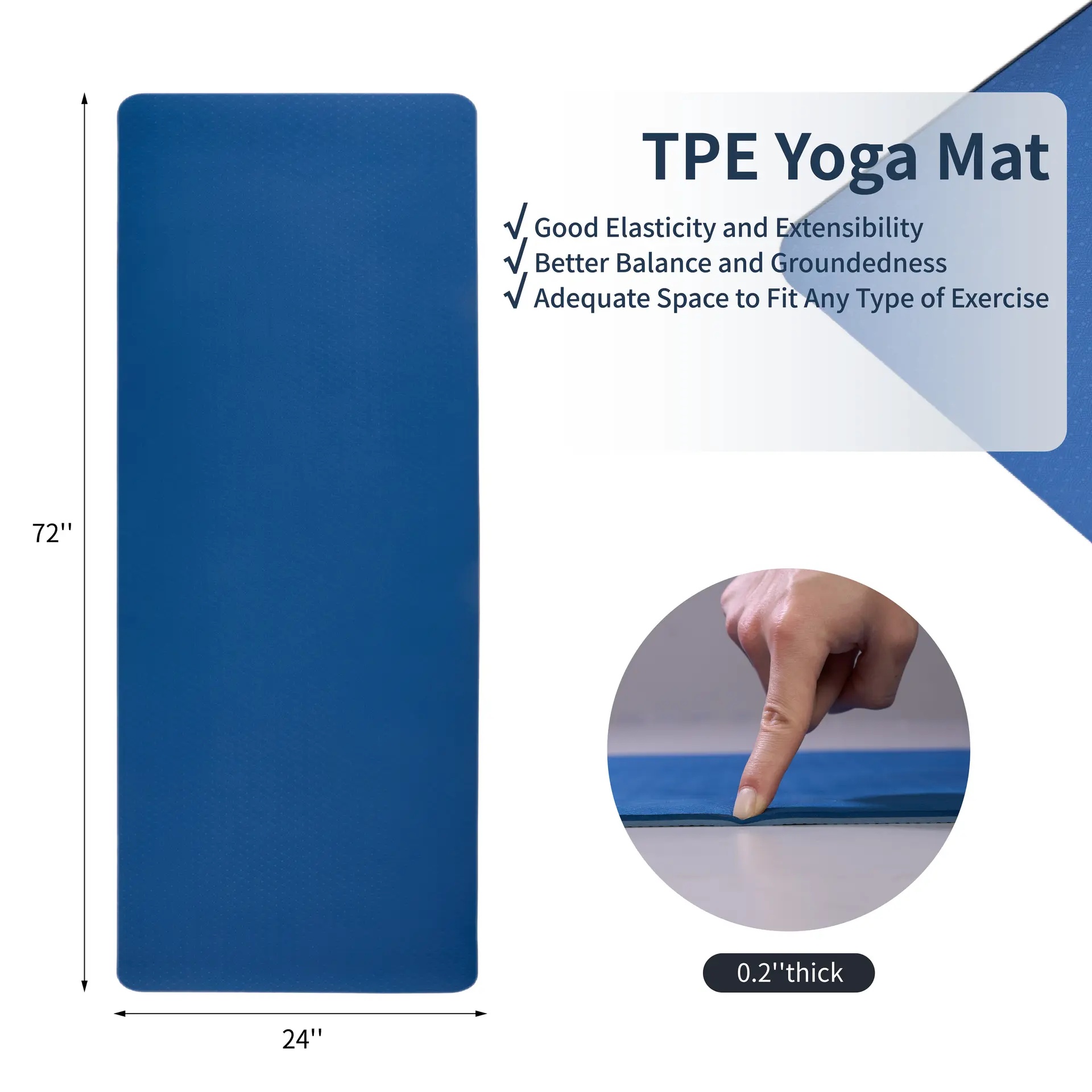 Antislip TPE Yogamat 72 x 24 i - Pilates X Yoga recensie en prijs