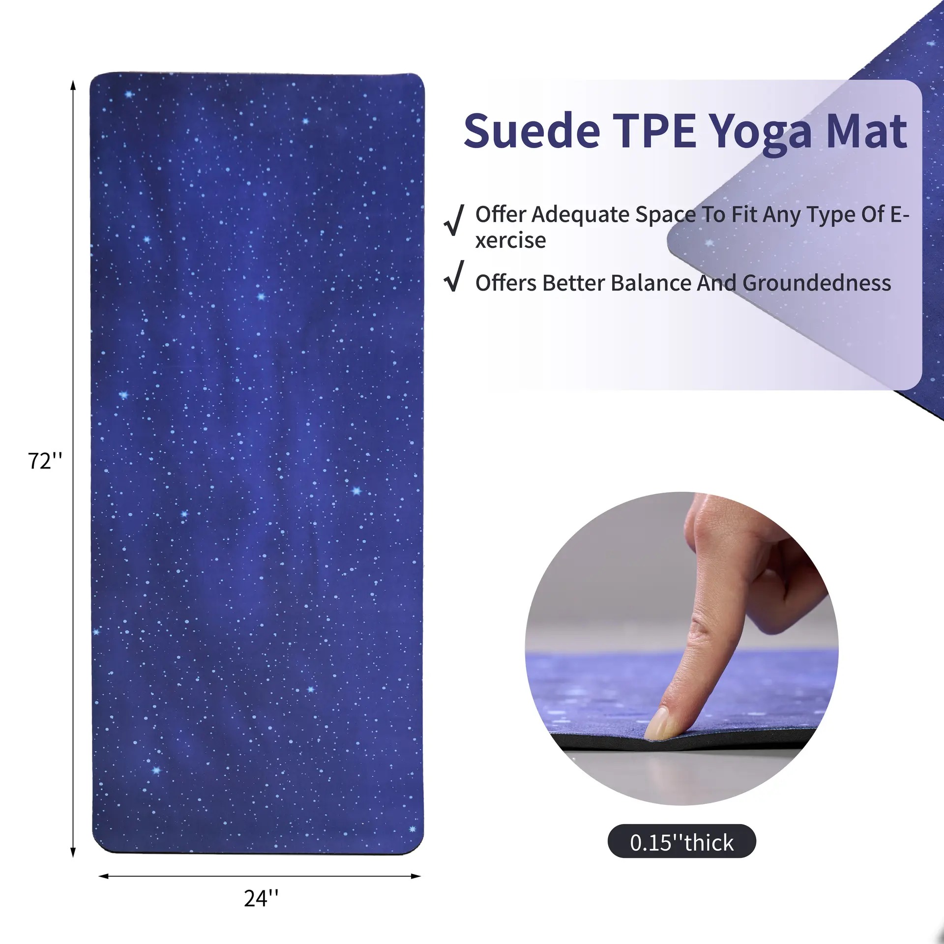 Gedrukte antislip TPE yogamat  - Pilates X Yoga recensie en prijs
