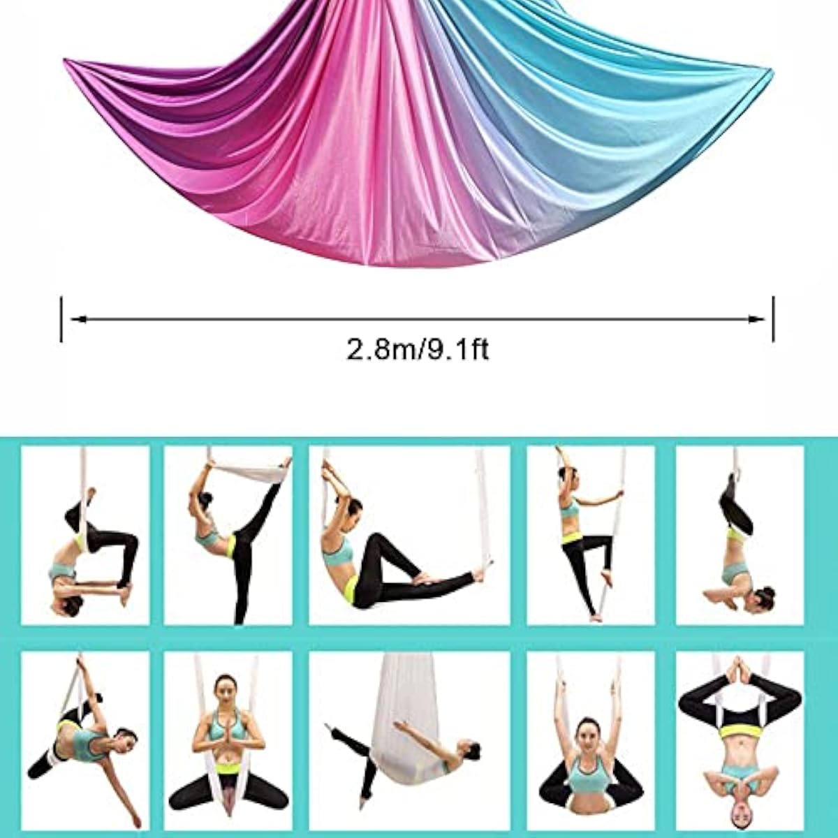 Aerial Yoga Hangmat 5M x 2.8M  - Pilates X Yoga recensie en prijs