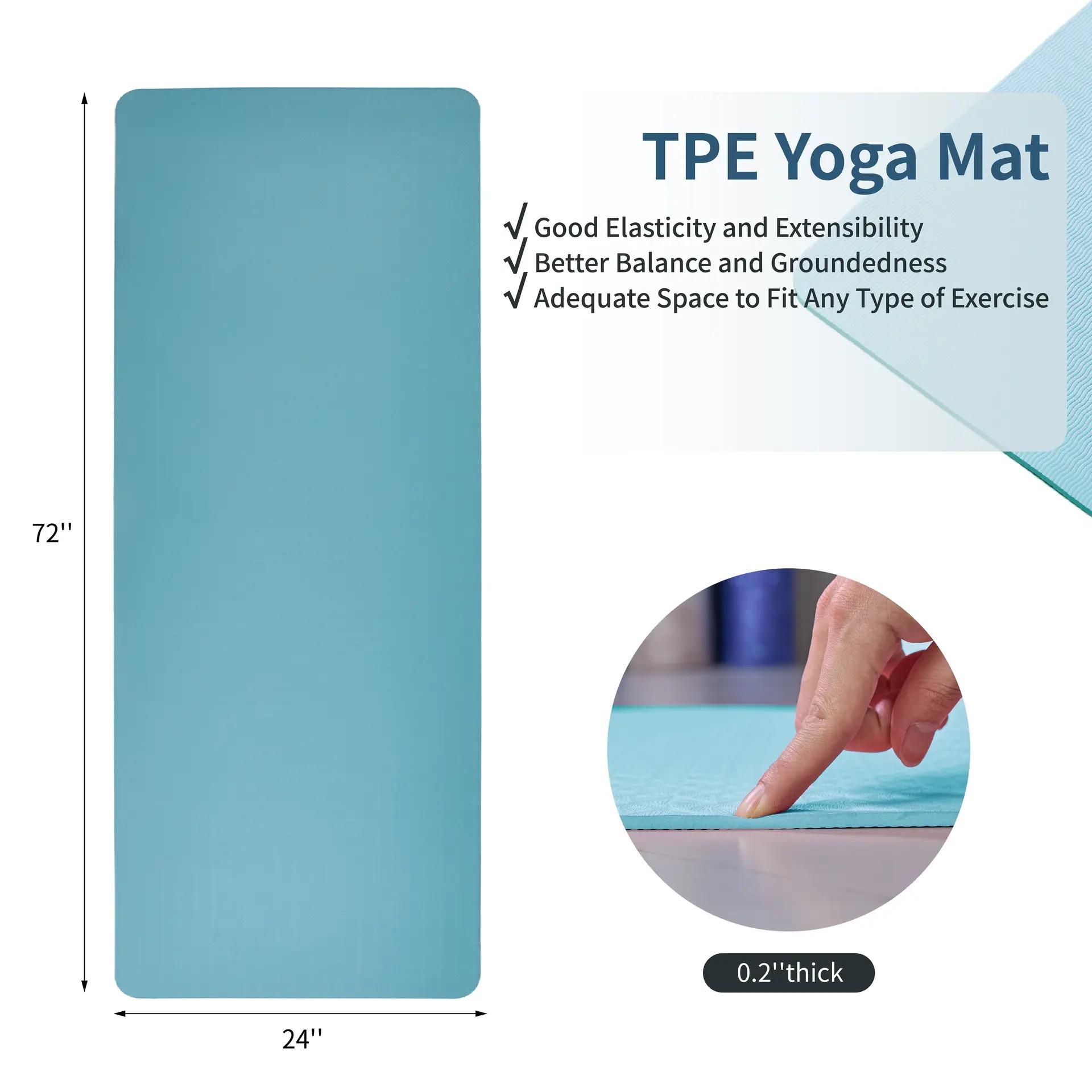 Antislip TPE Yogamat 72 x 24 i - Pilates X Yoga recensie en prijs